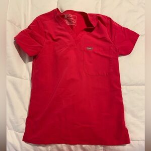 Hot pink Figs XS XS Zamora pants and Catalina scrub top